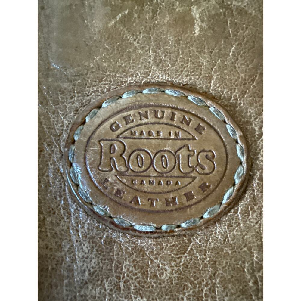 Roots Canada Brown Genuine Leather Crossbody Bag Made in Canada Distressed - Picture 10 of 10